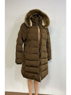 Vince Camuto Down Coat Puffer Jacket Faux Fur Trim Womens XL